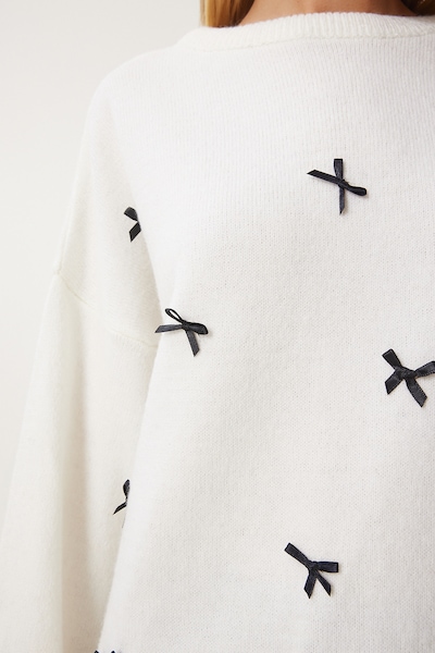 Happiness İstanbul Sweater in Black / Natural white, Item view