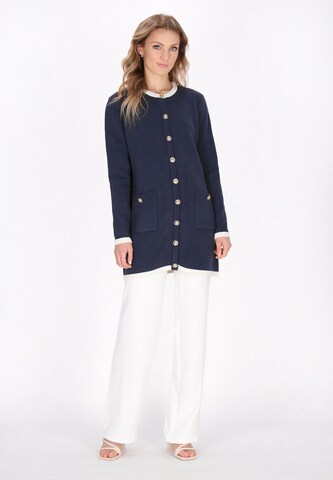 Cardigan DreiMaster Klassik en bleu