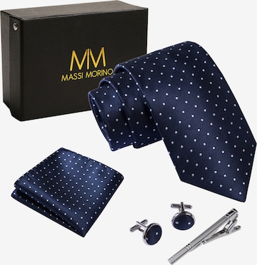 Massi Morino Stropdas in Blauw: voorkant