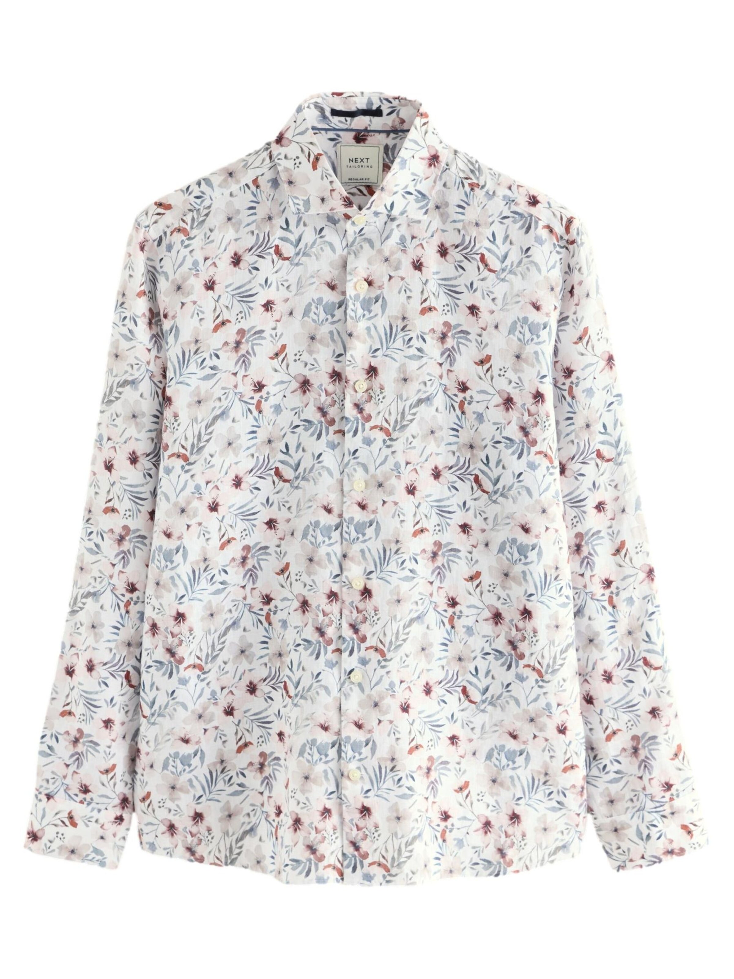 Next Skjorta i marinblå / ljusgrå / vinröd / vit, Produktvy