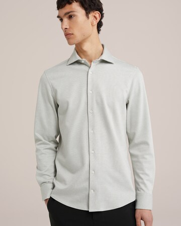 WE Fashion Slim fit Koszula w kolorze zielony
