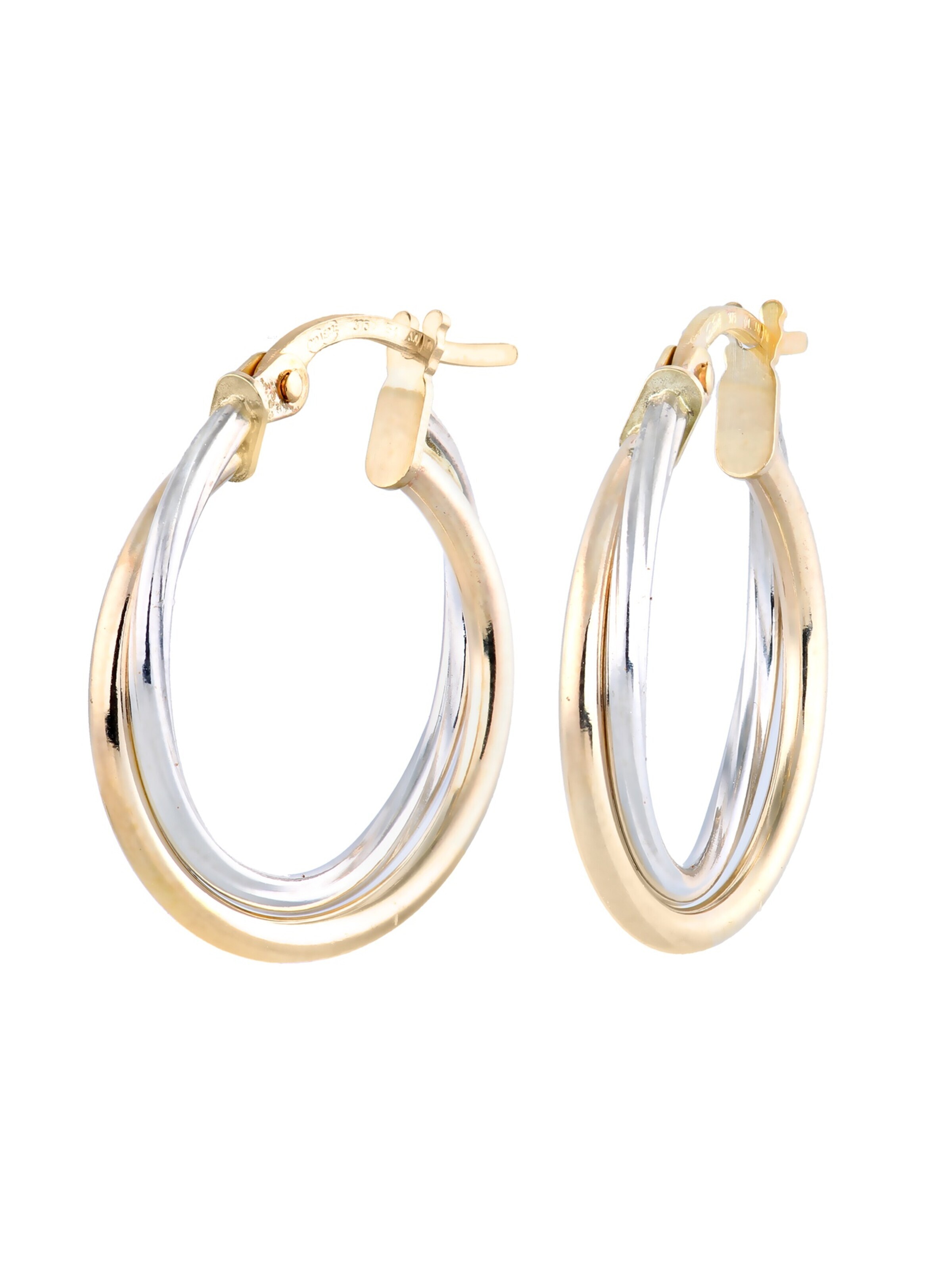 Boucles d'oreilles Vanlere en or : devant