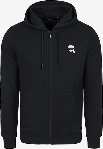 Karl Lagerfeld - Casaco em moletão em azul: frente