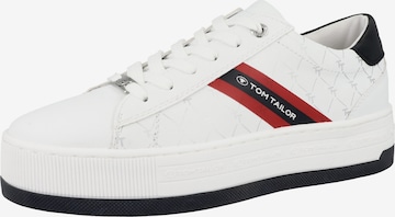 TOM TAILOR Sneakers in White: front