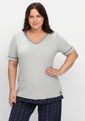 SHEEGO Pajama Shirt in Grey: front