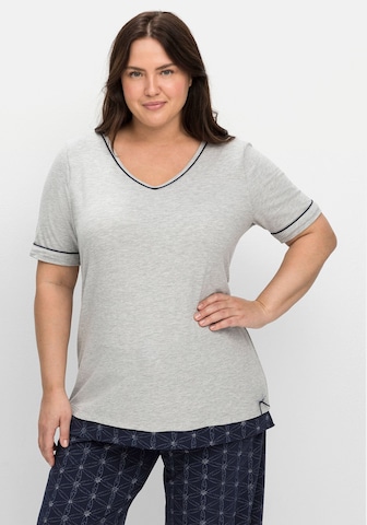 SHEEGO Pajama Shirt in Grey: front
