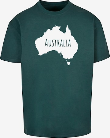 Merchcode T-Shirt 'Australia X' in Grün: Vorderseite