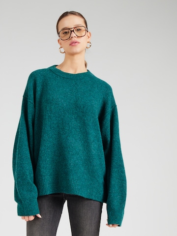 Pull-over 'Funda' WEEKDAY en vert : devant