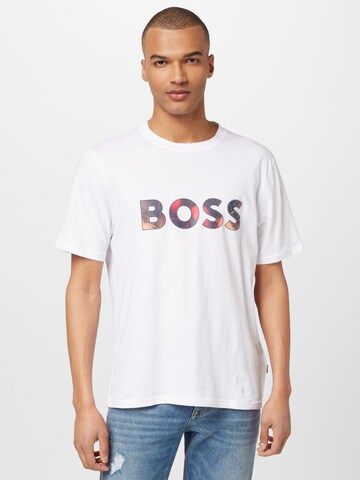 BOSS Orange T-Shirt in Weiß: predná strana