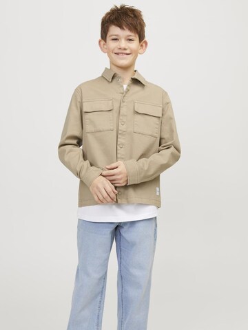 Jack & Jones Junior Regular fit Πουκάμισο 'EON' σε μπεζ: μπροστά