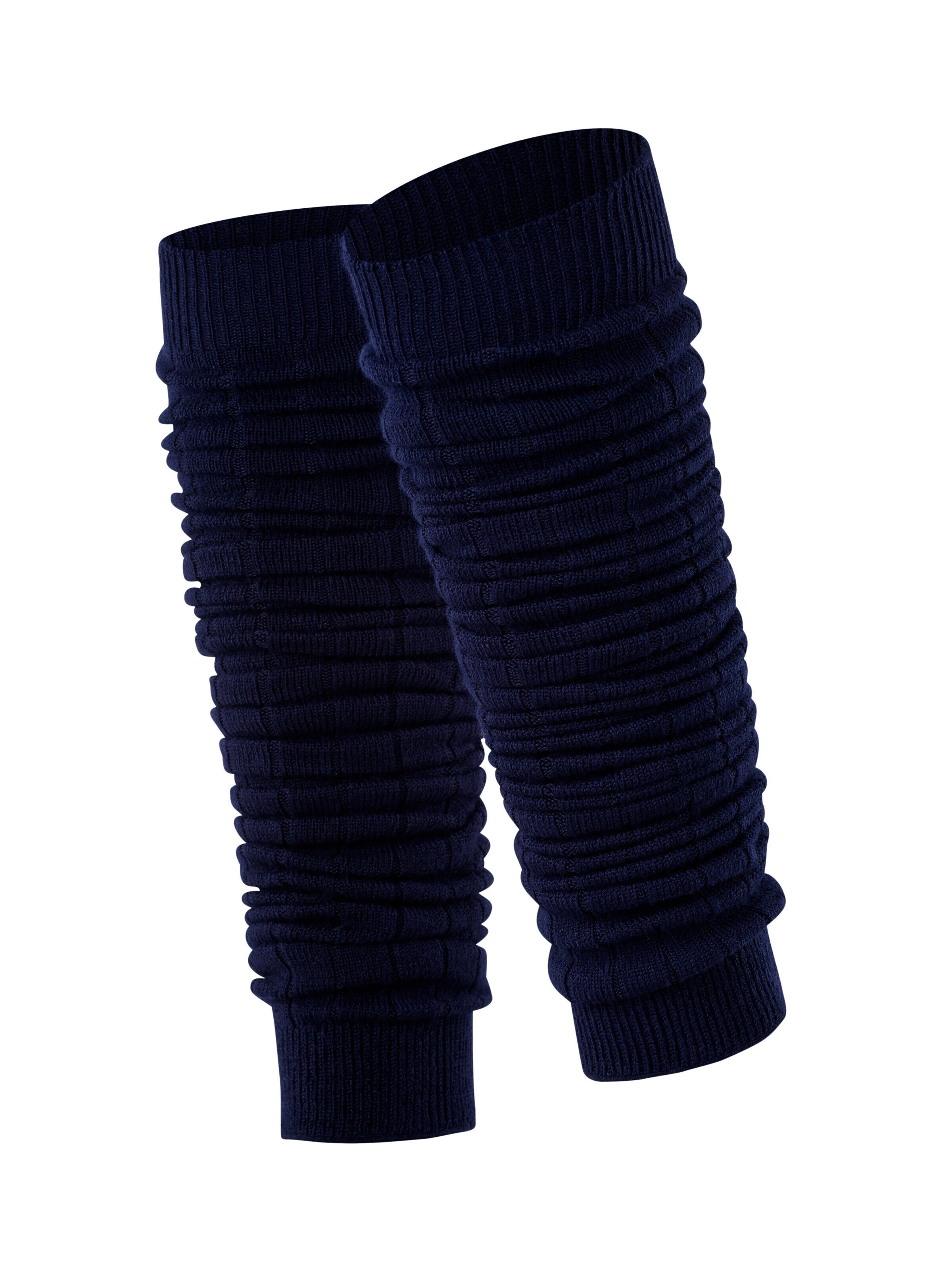 ESPRIT Leg Warmers 'Rib' in Blue: front