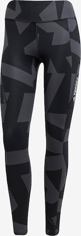 ADIDAS TERREX Skinny Sporthose 'Multi Tights' in Grau: Vorderseite