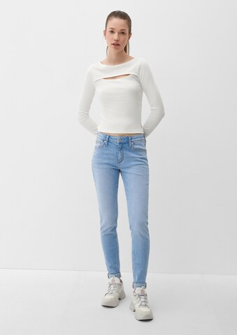 Skinny Jeans de la QS pe albastru
