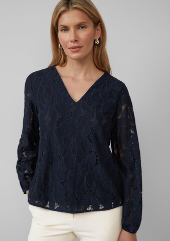 s.Oliver BLACK LABEL Bluse in Blau: Vorderseite