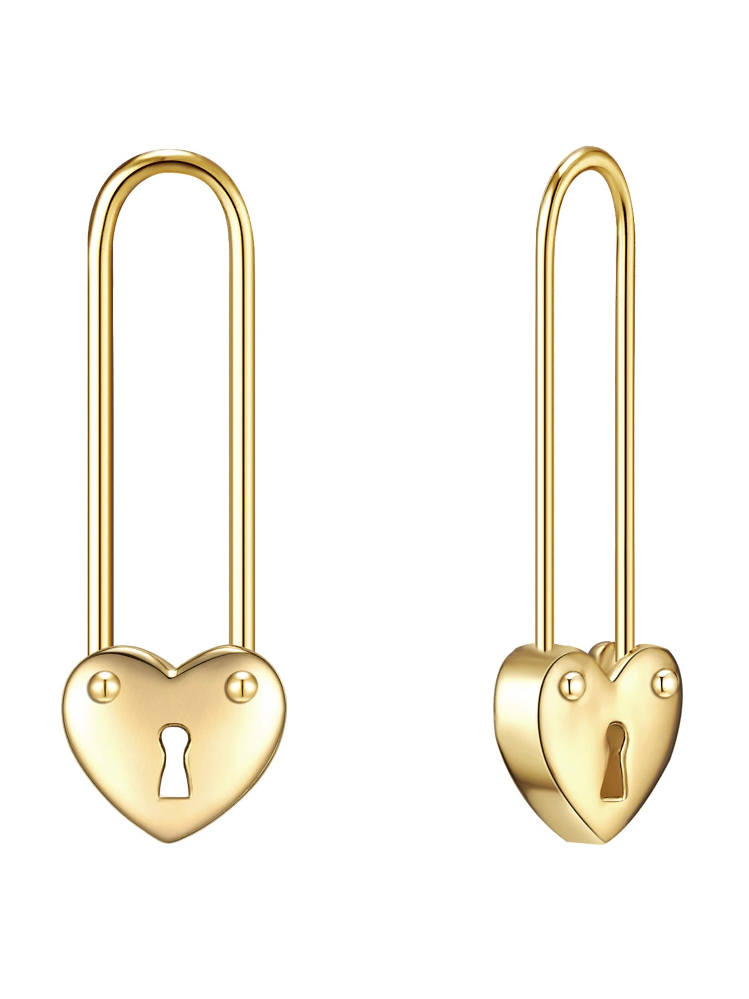 Lulu & Jane - Pendientes en oro: frente