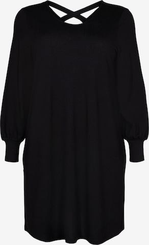 Zizzi Knitted dress 'LUCCA' in Black: front