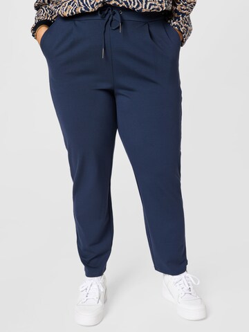 Vero Moda Curve Pleat-Front Pants in Blue: front
