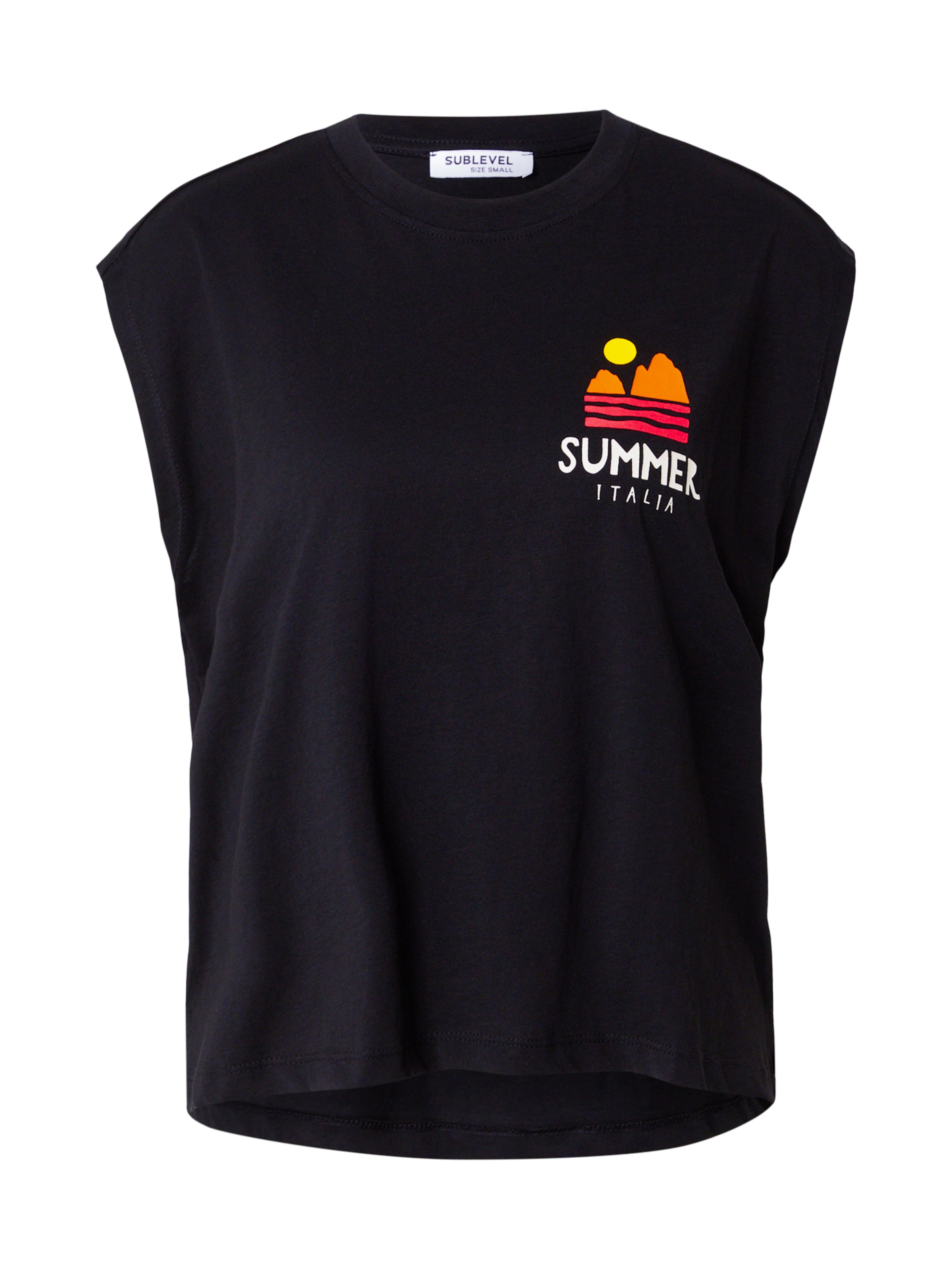 T-shirt Sublevel en noir : devant