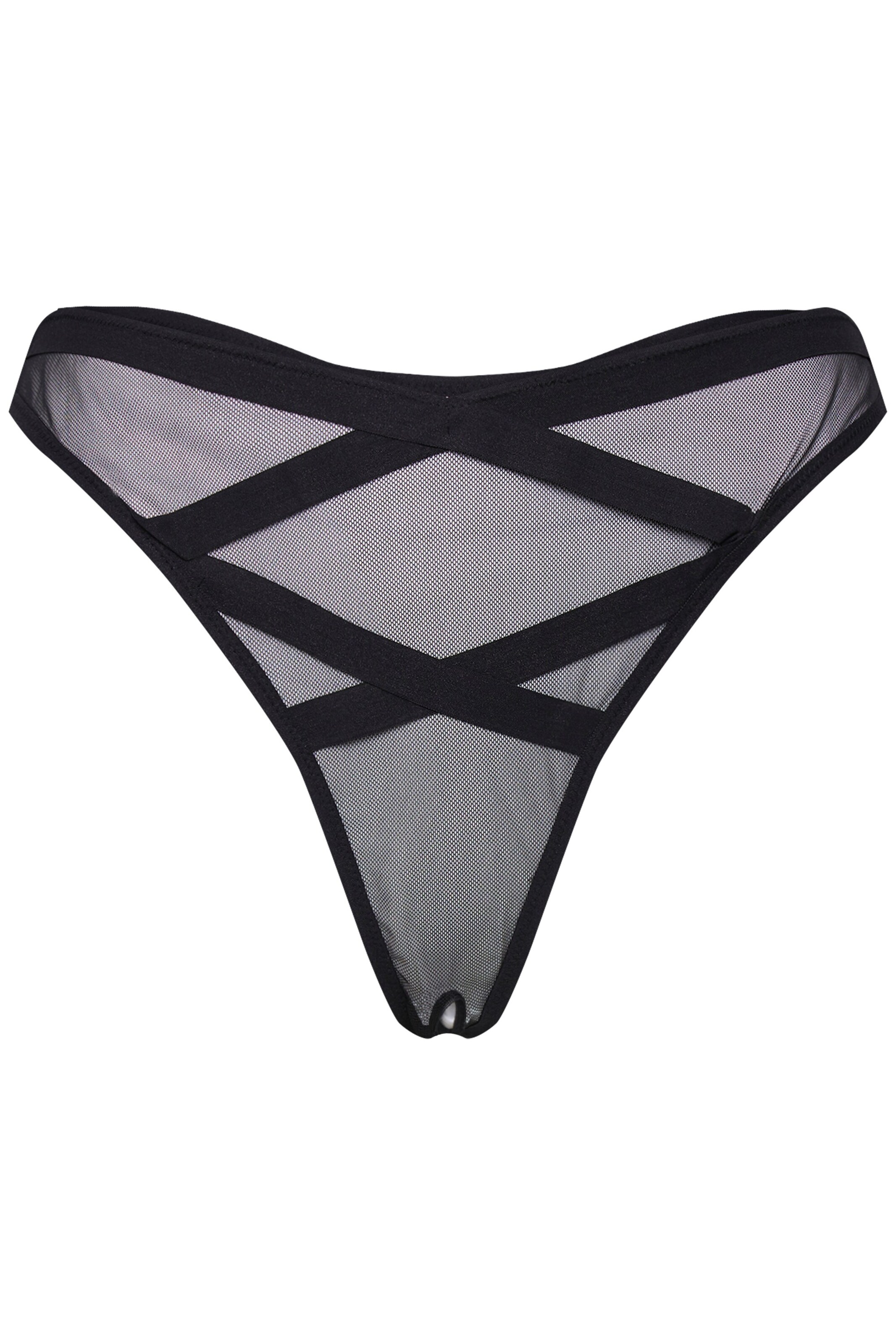 Ulla Popken String in Schwarz: Vorderseite