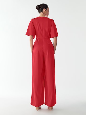 Willa Jumpsuit 'Omaha' i rød: tilbage