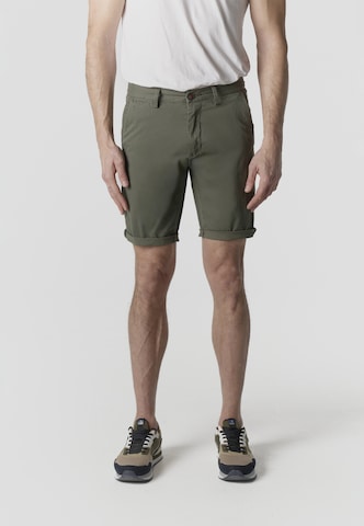 KOROSHI Slimfit Chino nadrág - zöld: elől