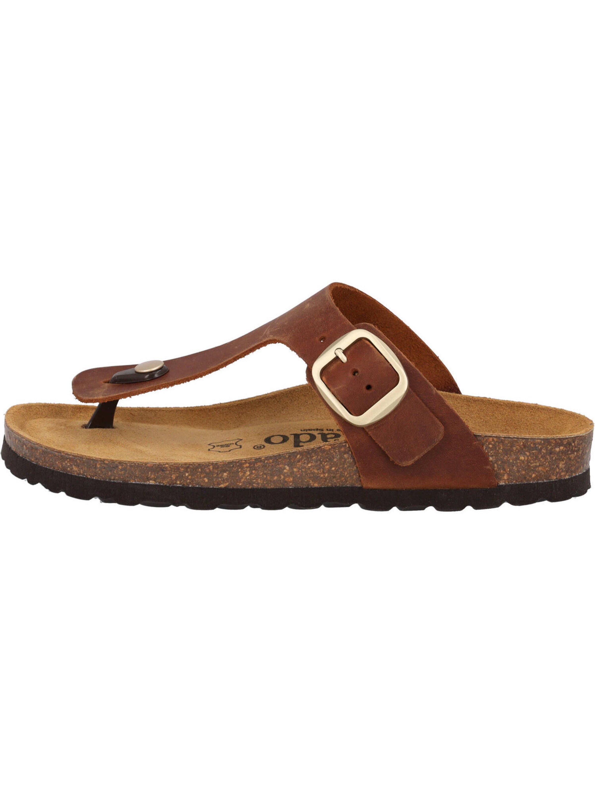 Palado T-bar sandals 'Kos Denka' in Brown: front
