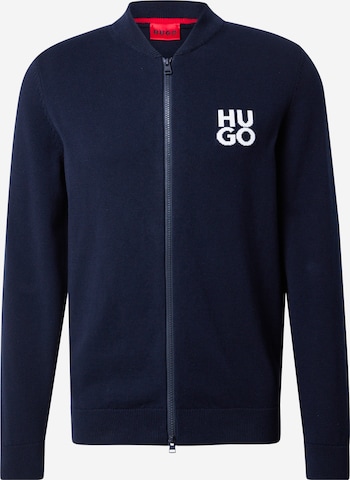 HUGO Neuletakki 'Solouh' värissä sininen: etupuoli