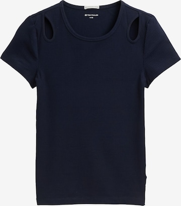 TOM TAILOR Shirt in Blauw: voorkant