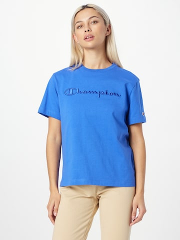 T-shirt Champion Authentic Athletic Apparel en bleu : devant