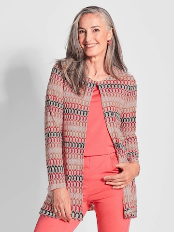 Goldner Strickjacke in Rot