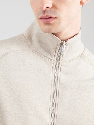 Casual Friday Zip-Up Hoodie 'Sigurd' in Beige