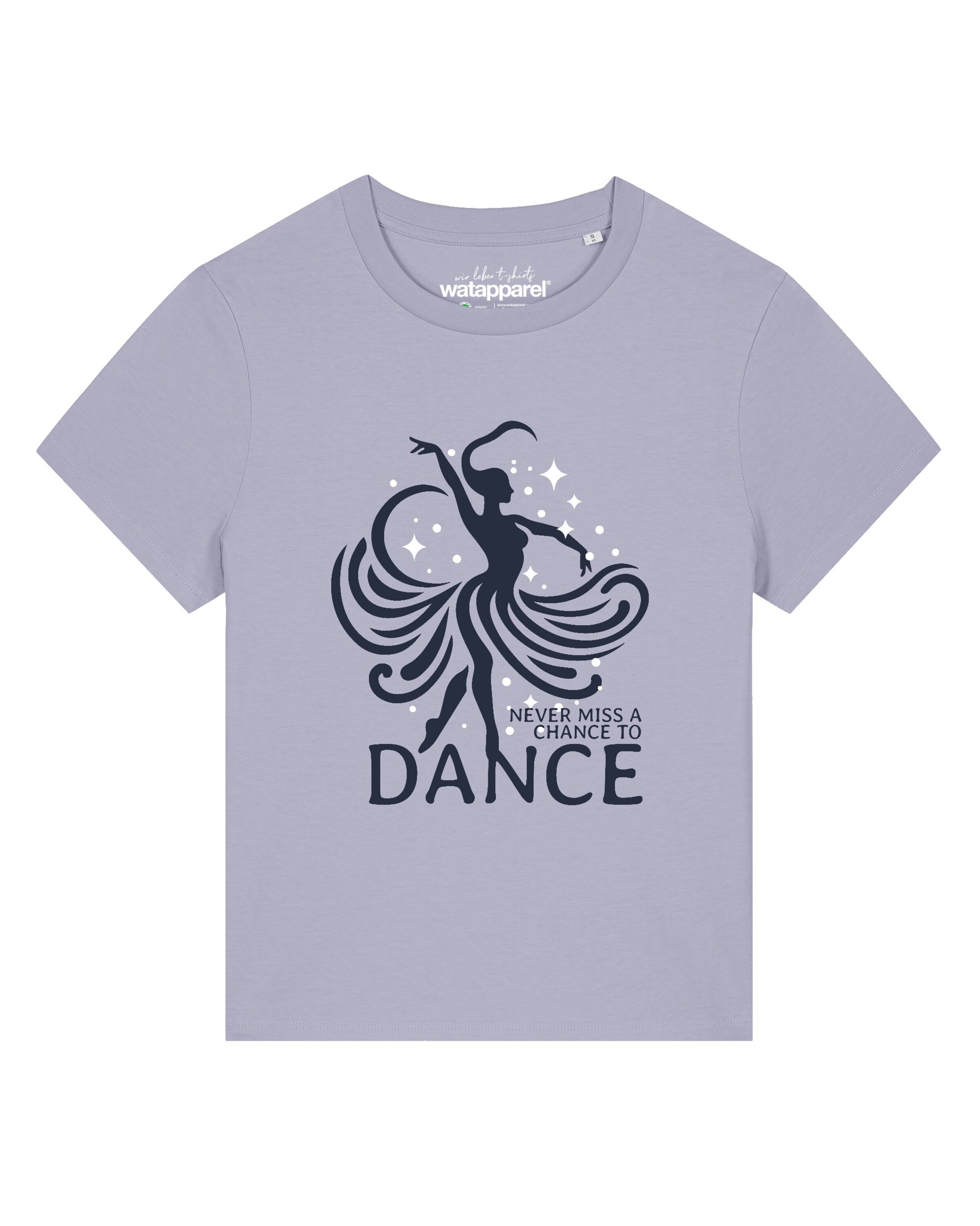 Watapparel Shirt 'Chance to dance' in Lila: voorkant