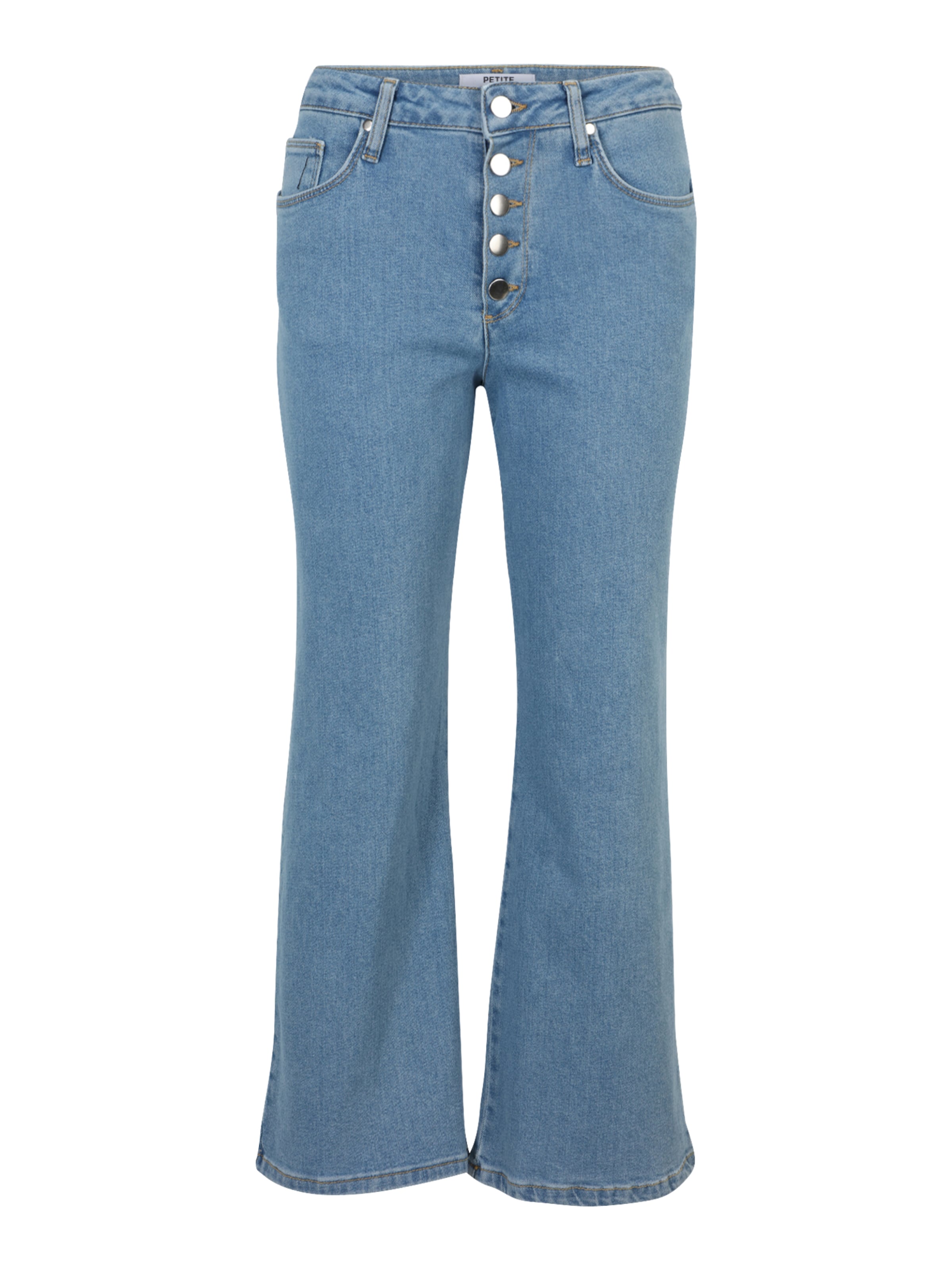 Dorothy Perkins Petite Wide Leg Jeans 'Petite Button Front Wide Leg Jeans' i blå: forside