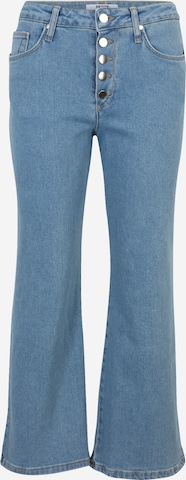 Dorothy Perkins Petite Wide Leg Farkut 'Petite Button Front Wide Leg Jeans' värissä sininen: etupuoli