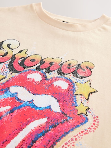 Next T-shirt 'Rolling Stones' i beige