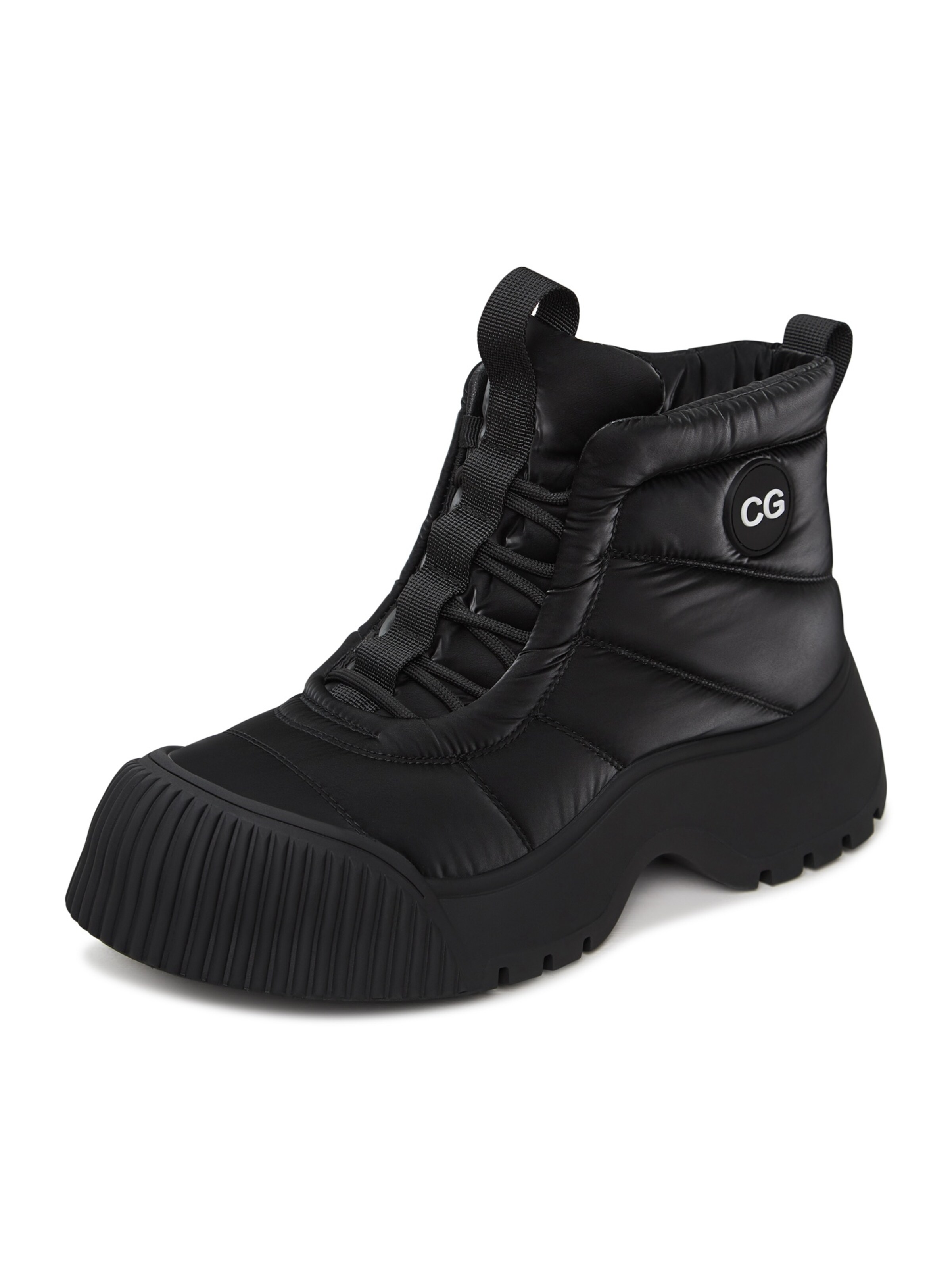 Bottines à lacets CESARE GASPARI en noir : devant