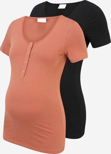 Tricou 'MAPLE LIA' MAMALICIOUS pe roz pal / negru, Vizualizare produs