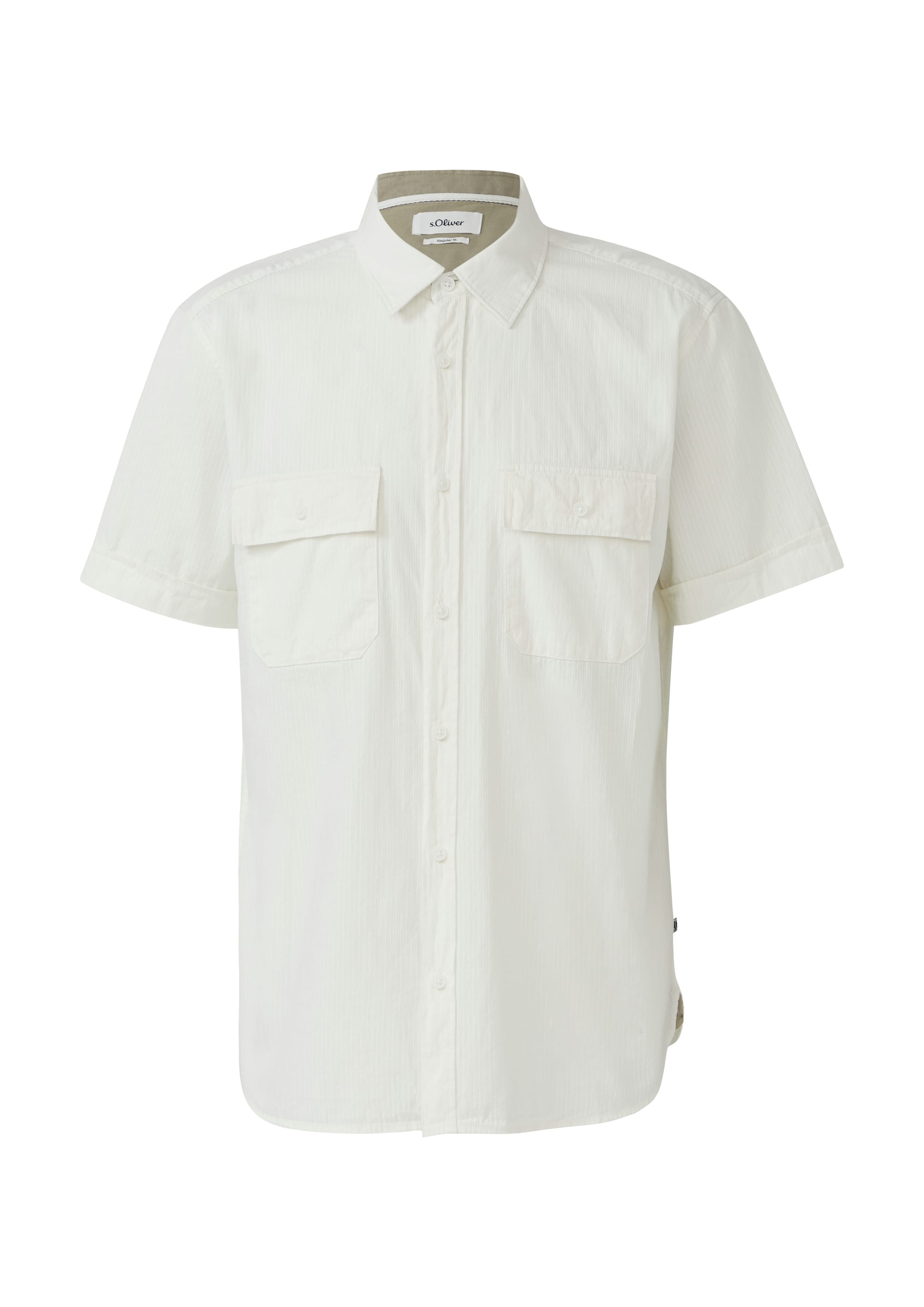 s.Oliver Regular fit Πουκάμισο σε λευκό: μπροστά