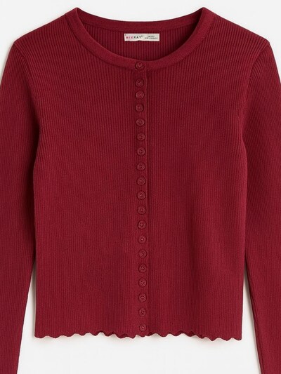 MixRay Cardigan en S en bourgogne, Vue avec produit