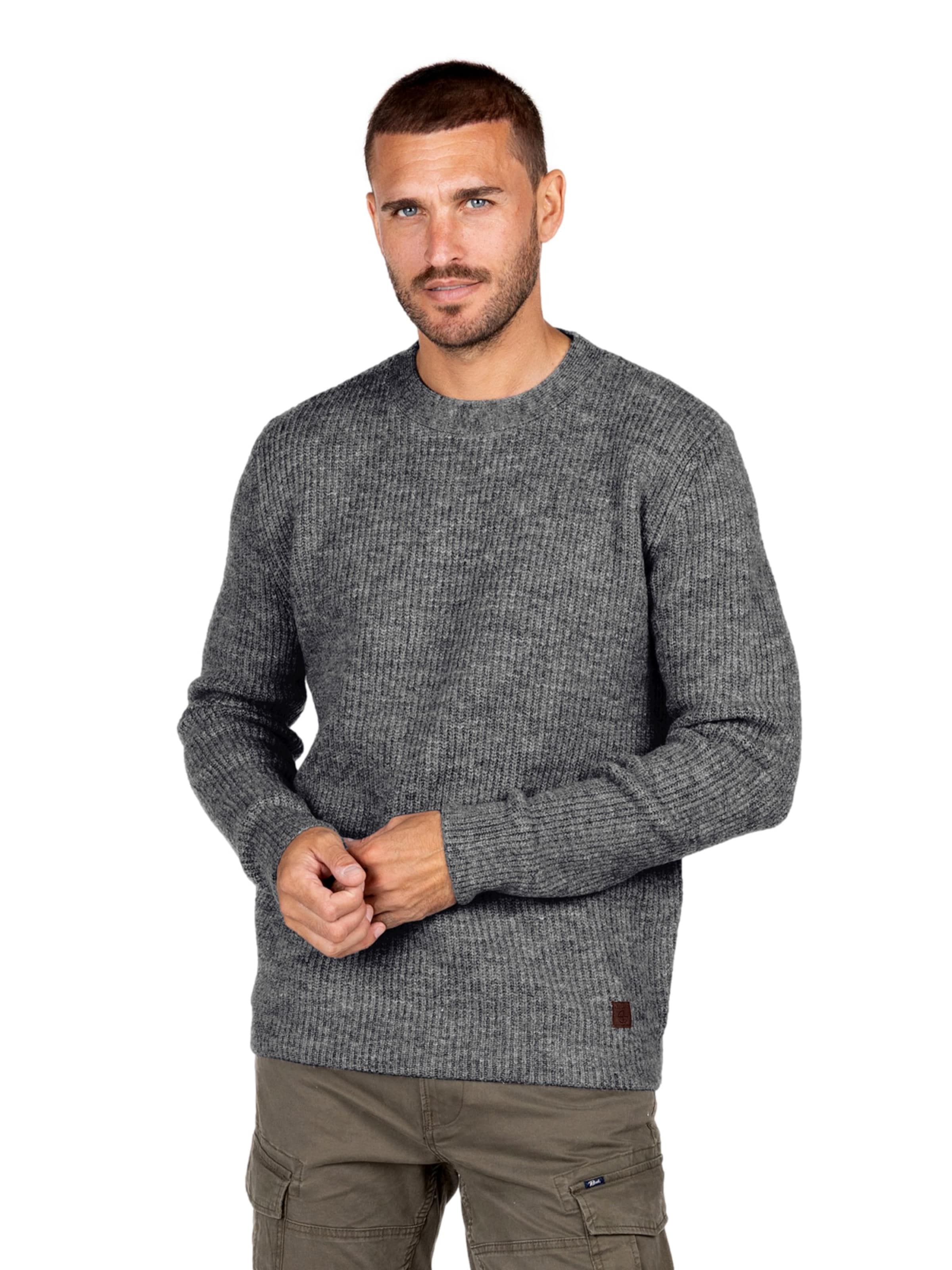 Key Largo Trui 'KLGLASGOW' in Grijs: voorkant