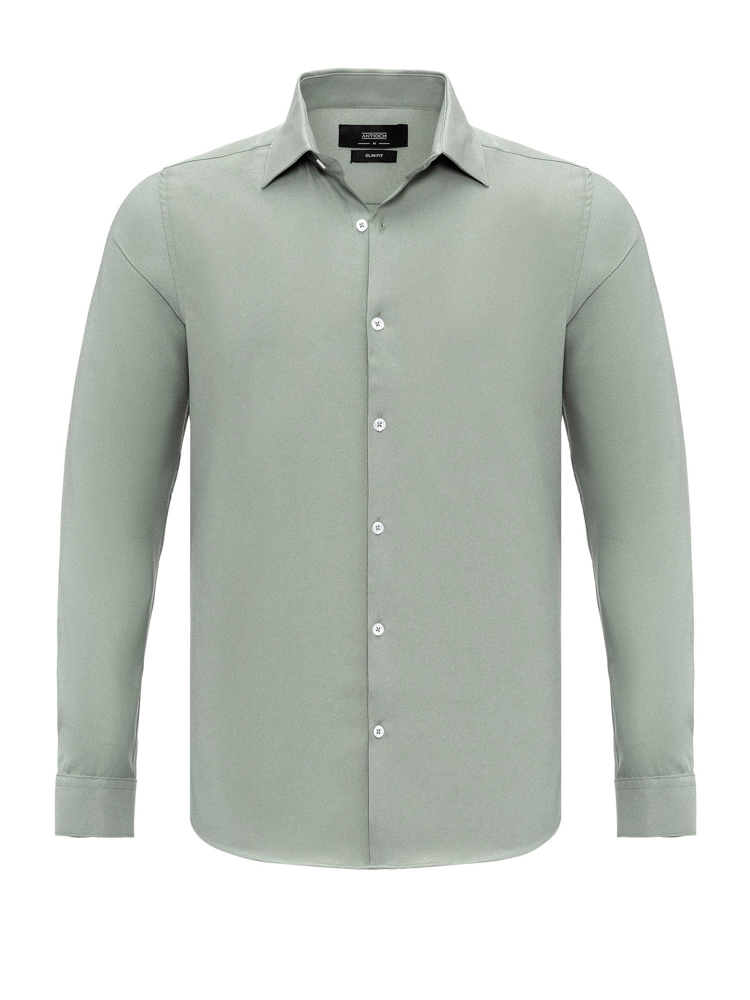 Antioch Slim fit Srajca | zelena barva: sprednja stran