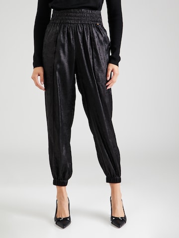 BOSS Orange Tapered Trousers 'Tinta' in Black: front