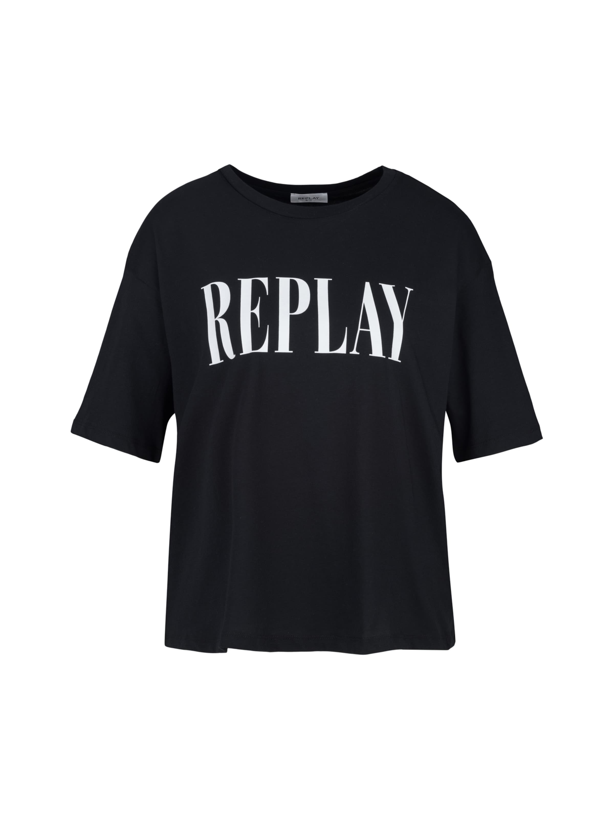 REPLAY T-Shirt in Schwarz: Vorderseite