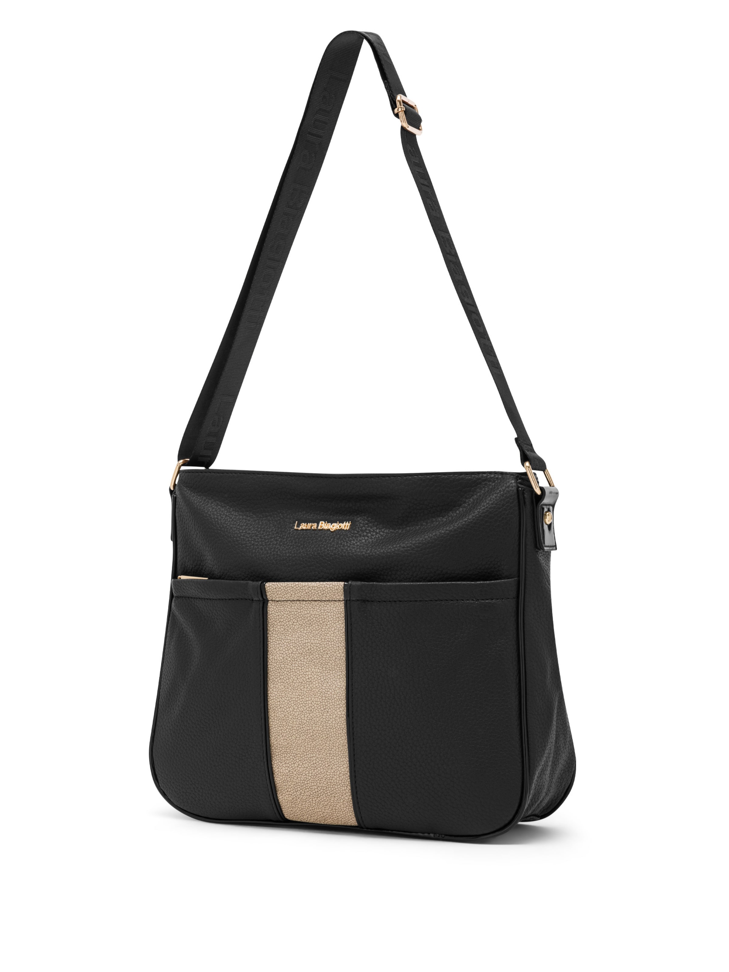 Borsa a tracolla 'Gillman 3' di Laura Biagiotti in nero: frontale