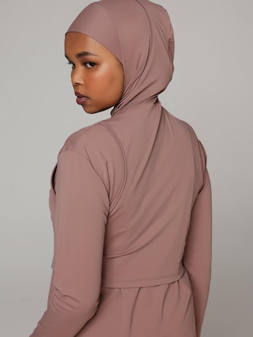 SIYA Swimwear T-shirt Badpak 'Hijab' in Beige