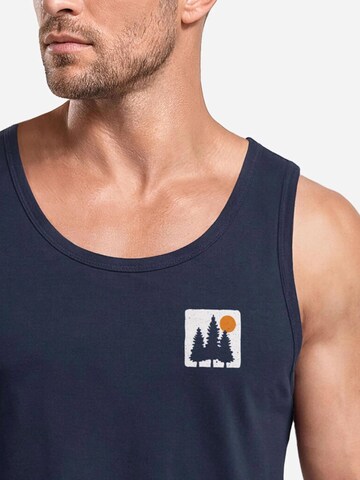 Neverless Shirt 'Pine Trees' in Blue