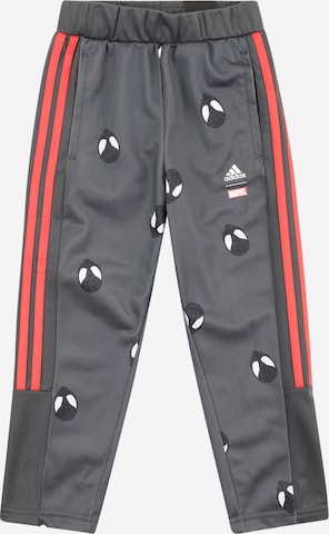 ADIDAS PERFORMANCE Slim fit Workout Pants 'Marvel Spider-Man' in Grey: front
