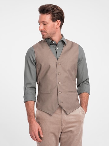 Ombre Vest 'OM-BLZV-0112' in Beige: front