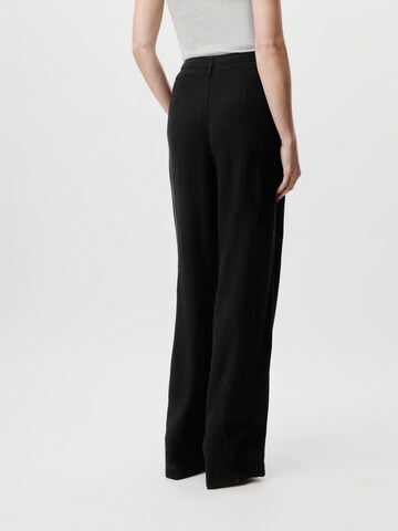 LeGer by Lena Gercke Wide leg Bandplooibroek 'Thora' in Zwart