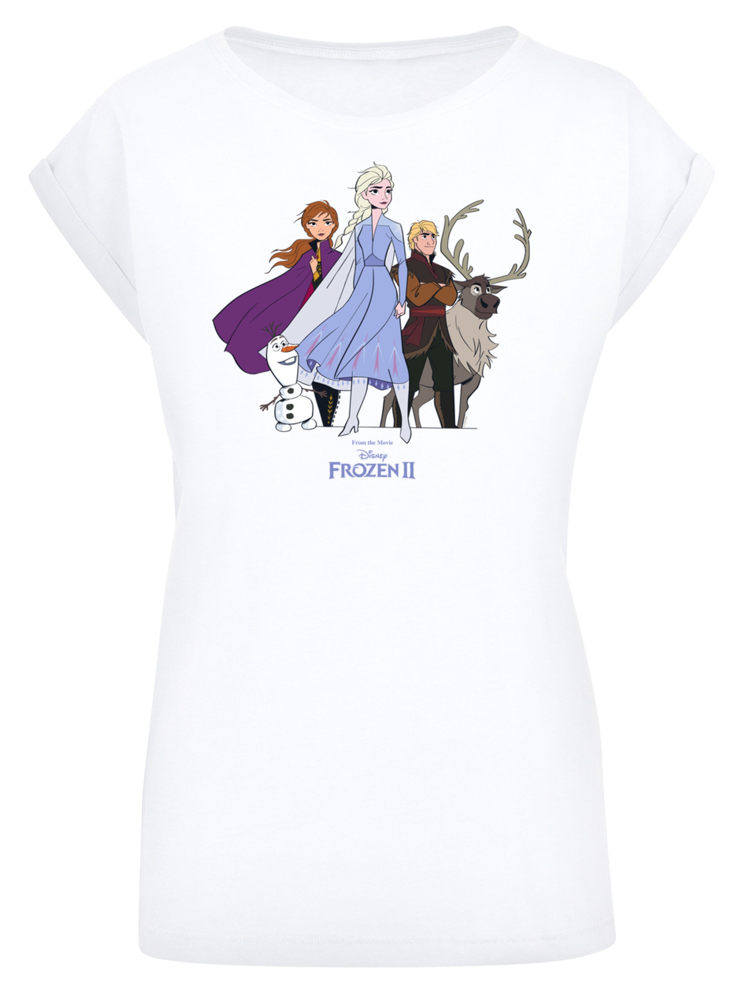 F4NT4STIC Shirt 'Disney Frozen 2 Group' in Wit: voorkant